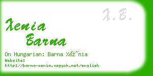 xenia barna business card